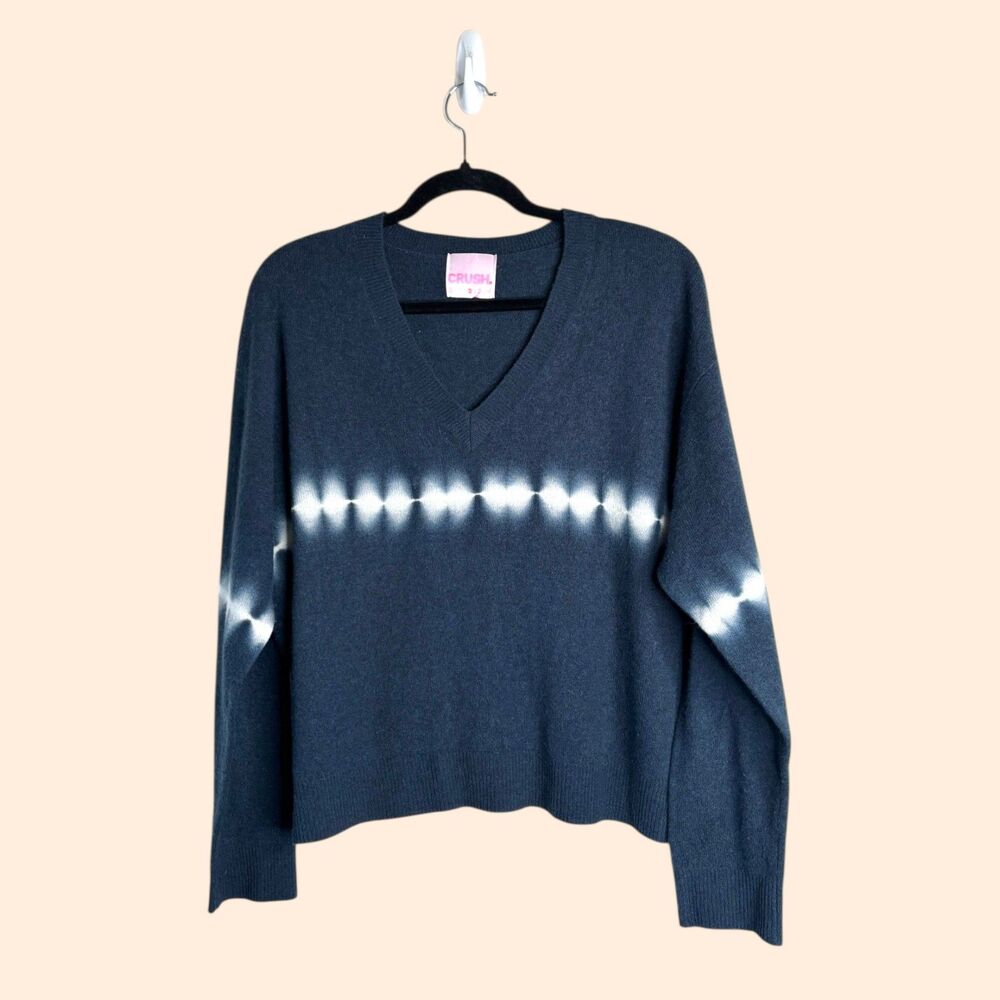 Crush Cashmere Tie Dye V Neck Sweater